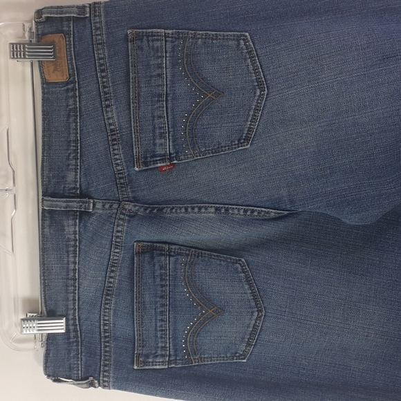 Levi's 515 Bootcut Blue Jeans Size 8 Medium Factory Faded - Picture 10 of 16